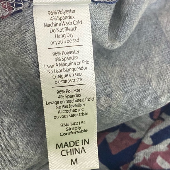 LULAROE NWT floral print fit & flare perfect tee. M Polyester knit. Long length. - Picture 12 of 12